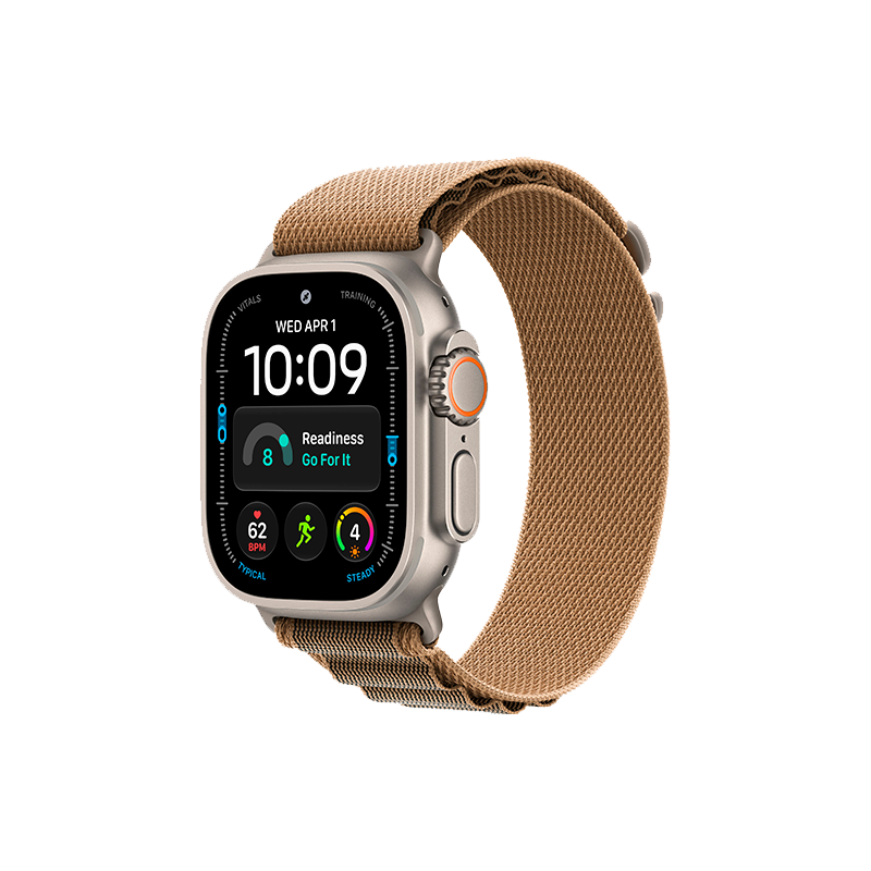 Apple Watch Ultra 4 49mm Natural Titanium Case with Desert Alpine Loop L