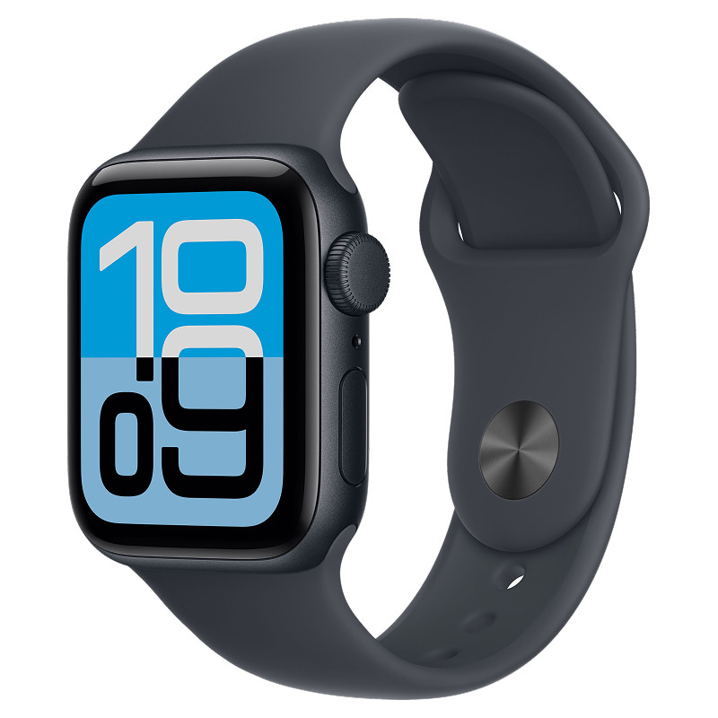Apple Watch SE 2025 40mm Midnight Aluminum Case Midnight Sport Band M/L