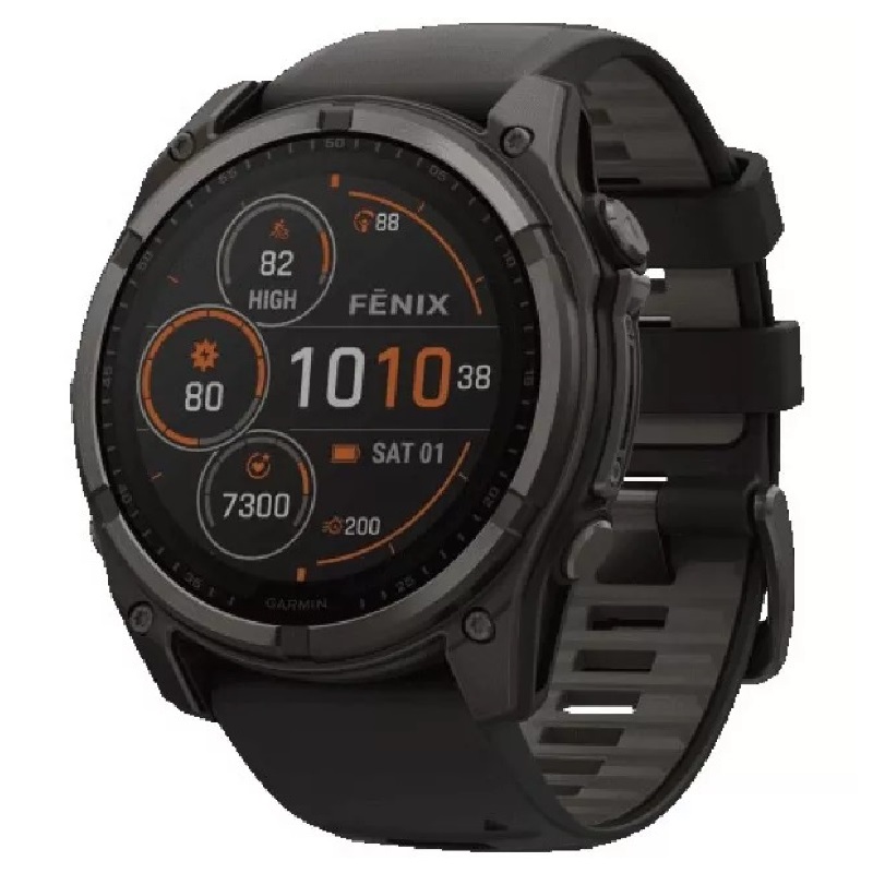 Умные часы Garmin Fenix 8 51mm Solar Sapphire GPS, Titanium Carbon Gray