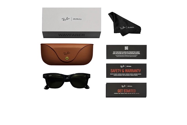 Смарт-очки Ray-Ban Wayfarer Shiny Black G15 Green L