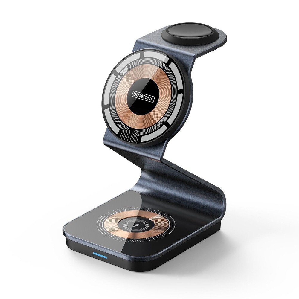 Беспроводное зарядное устройство DUZZONA  3 in 1 Wireless Charger 15W, черный