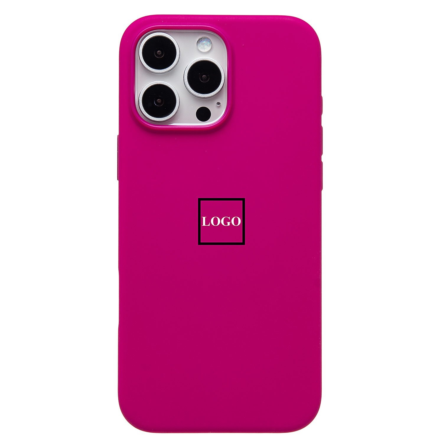 Чехол для iPhone 16 Pro Silicone Case Original Design Full, лунно-красный