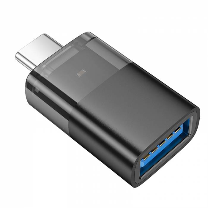 Адаптер переходник Hoco Type-c/USB, черный