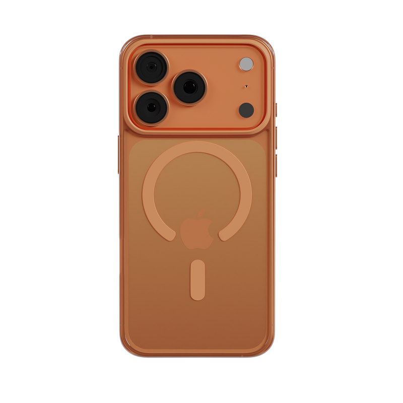 Чехол для iPhone 17 Pro AceCase Crystal Shield, Orange