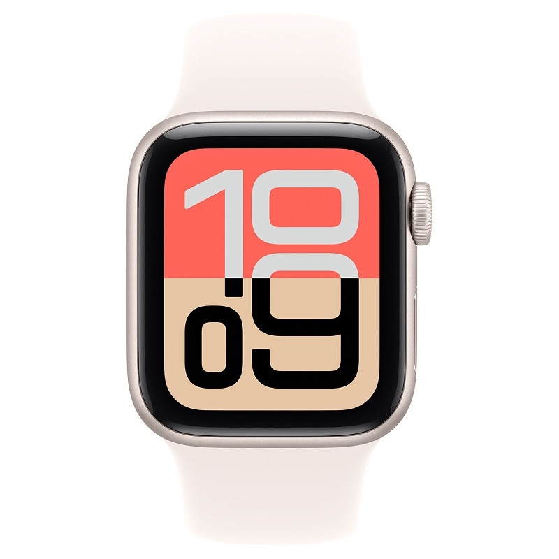 Apple Watch SE 3 2025 40mm Starlight Aluminum Case Starlight Sport Band S/M