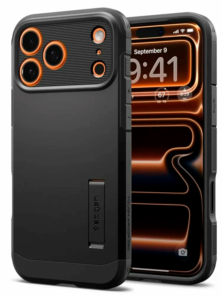 Чехол для iPhone 17 Pro Max Spigen Tough Armor T, черный