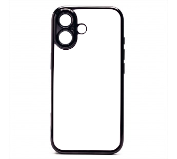 Чехол для iPhone 16 Activ силиконовый прозраный, черная рамка