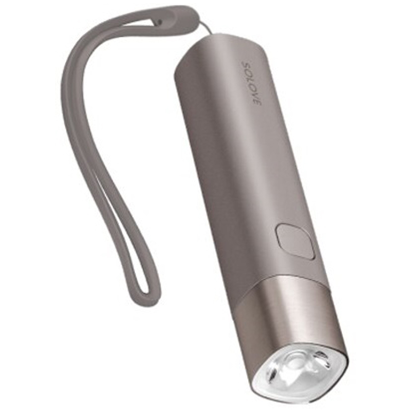 Фонарик Xiaomi Solove X3s Portable Flashlight Power Bank 3000mAh, розовый