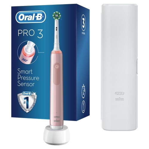 Электрическая зубная щетка Oral-B Pro 3, розовый