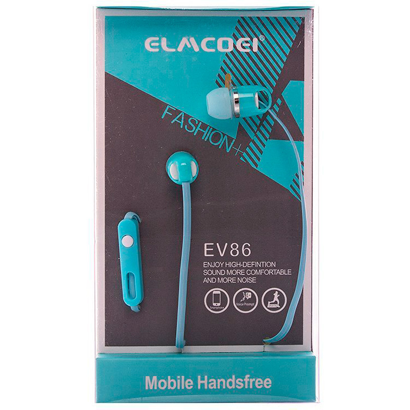 Проводные наушники Elmcoe EV-86, blue