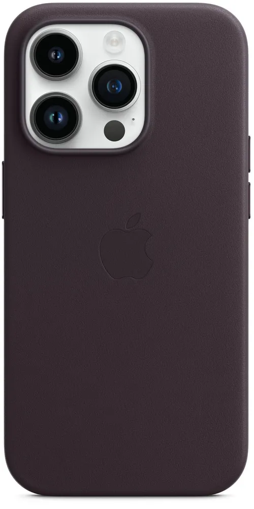Чехол для iPhone 15 Pro Max Leather Case with MagSafe (Анимация), Mulberry