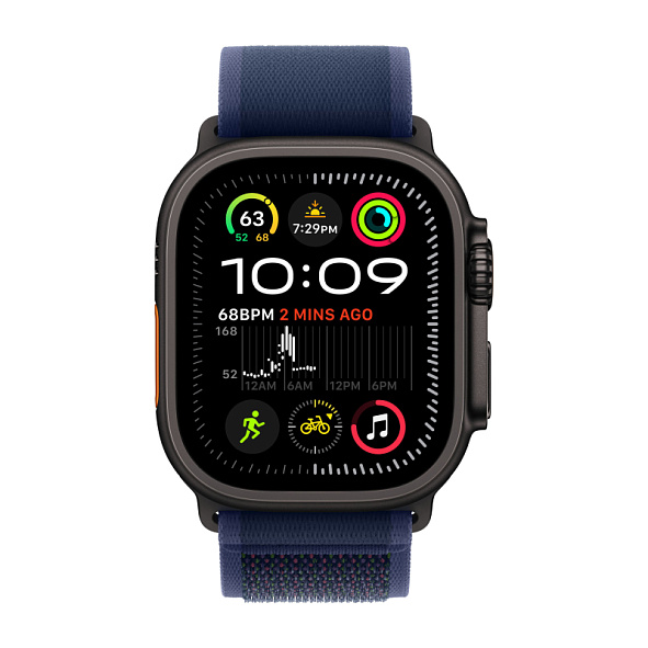 Apple Watch Ultra 2 GPS+Cellular 49mm Black Titanium Case Blue Trail Loop S/M