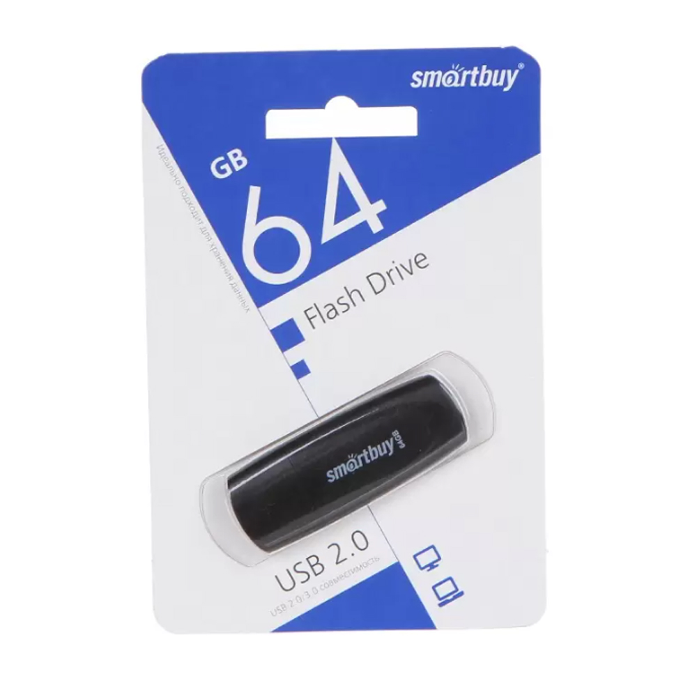 Флеш-диск Smartbuy 64GB Scout, черный