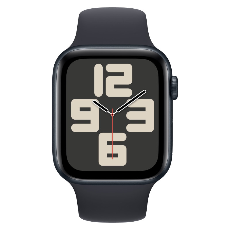 Apple Watch SE 2024 44mm Midnight Aluminum Case Midnight Sport Band M/L