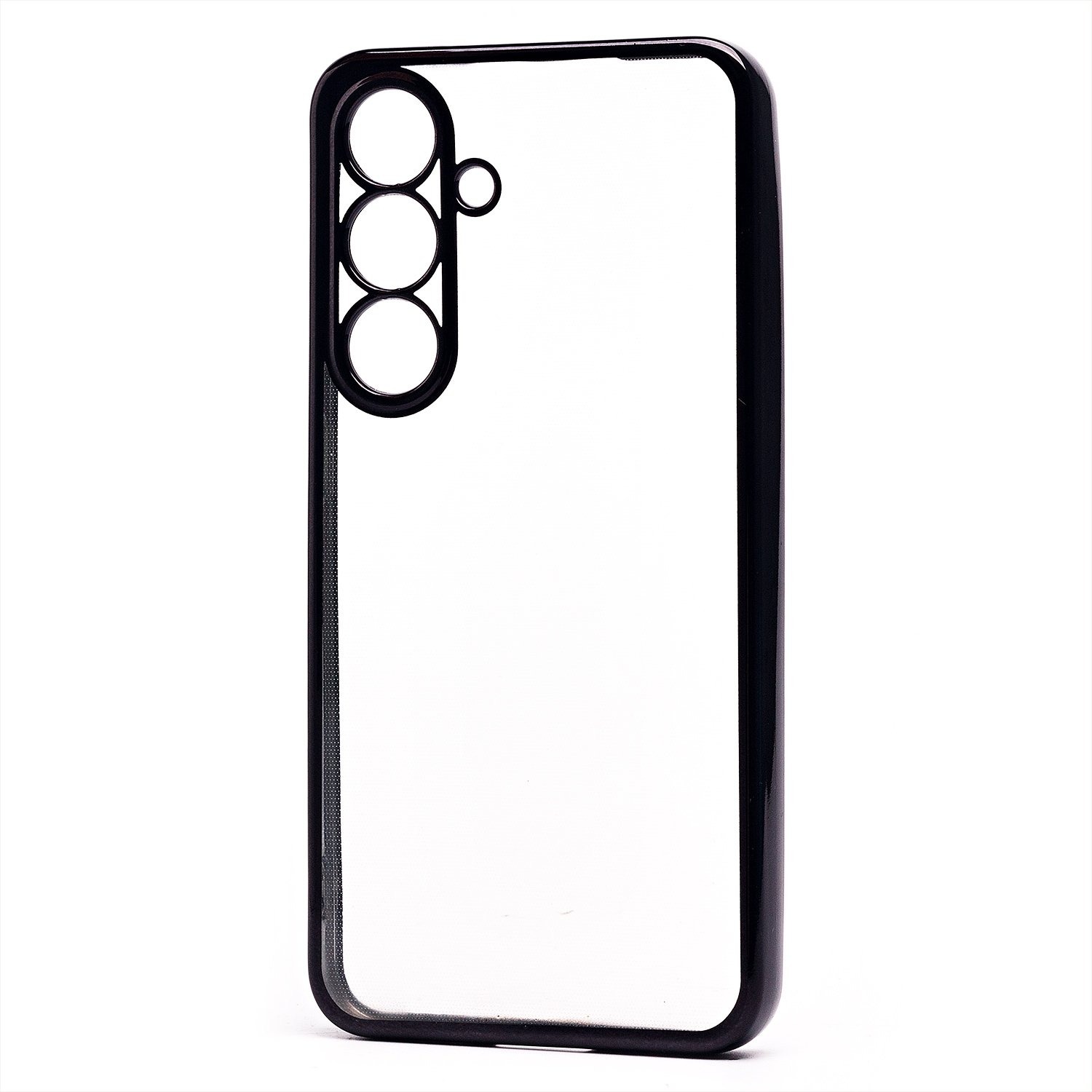 Чехол для Samsung S24 Active силиконовый, прозрачный, черная рамка