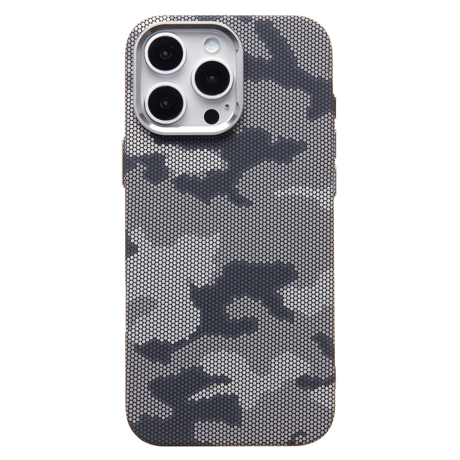 Чехол для iPhone 16 Pro Max Luxo Carbon Life+ with MagSafe, серый камуфляж