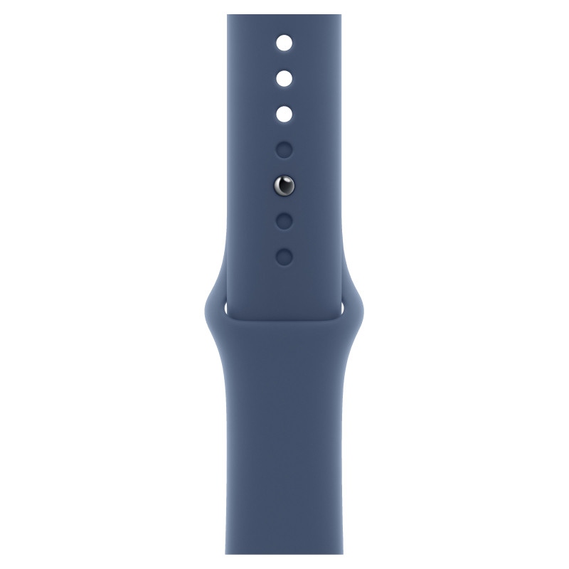 Apple Watch SE 2024 44mm Silver Aluminum Case Denim Sport Band M/L