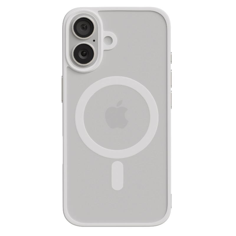 Чехол для iPhone 16 AceCase Soft Rim, White