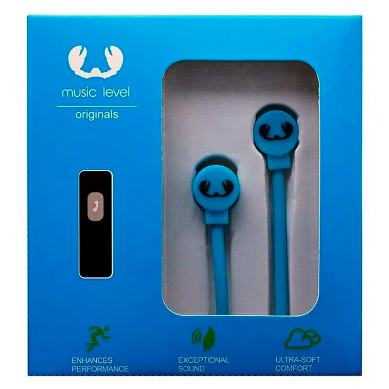 Проводные наушники Music Level ML-100, blue