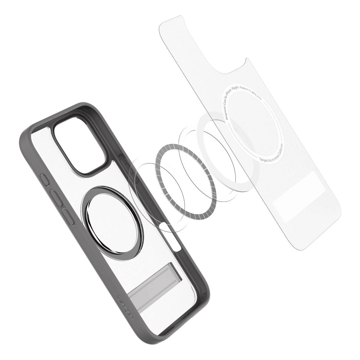 Чехол для iPhone 16 Pro Max Spigen Ultra Hybrid S MagSafe, серый