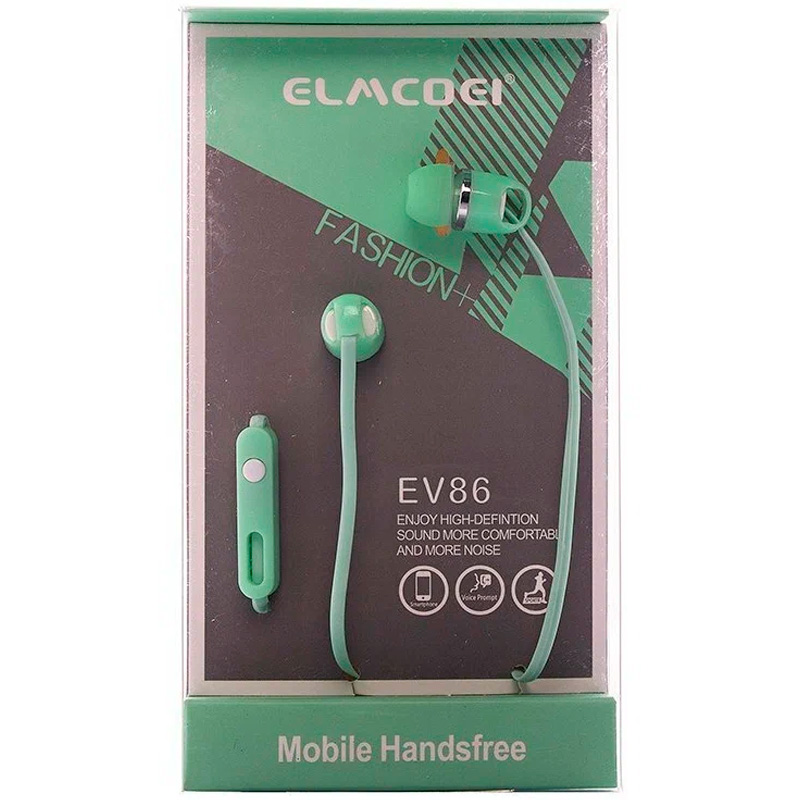 Проводные наушники Elmcoe EV-86, mint