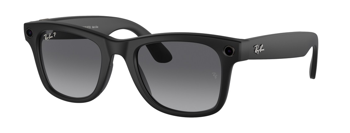 Смарт-очки Ray-Ban Wayfarer Matte Black Polar Gradient Graphite L