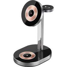 Беспроводное зарядное устройство WiWU W003 Light Shadow 3 in 1 Wireless Charger 15W, черный