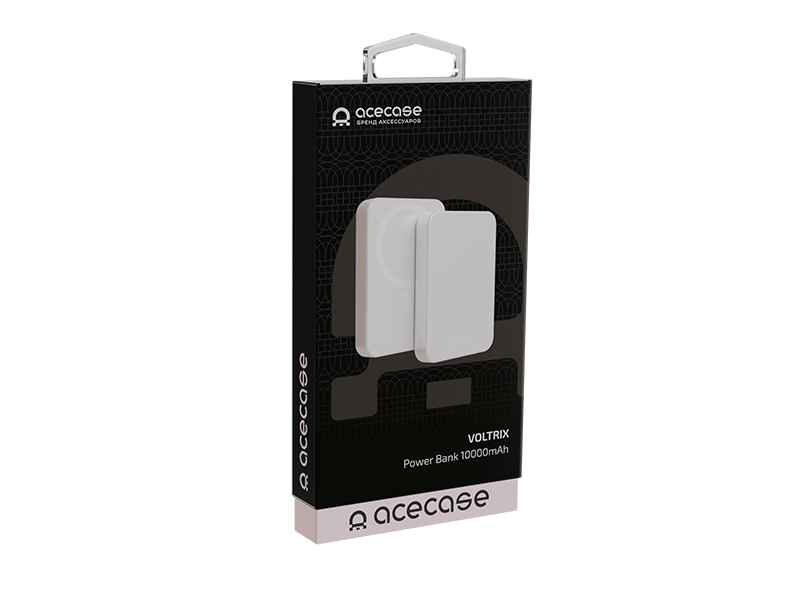 Аккумулятор внешний AceCase Voltrix Power Bank 10000mAh, белый