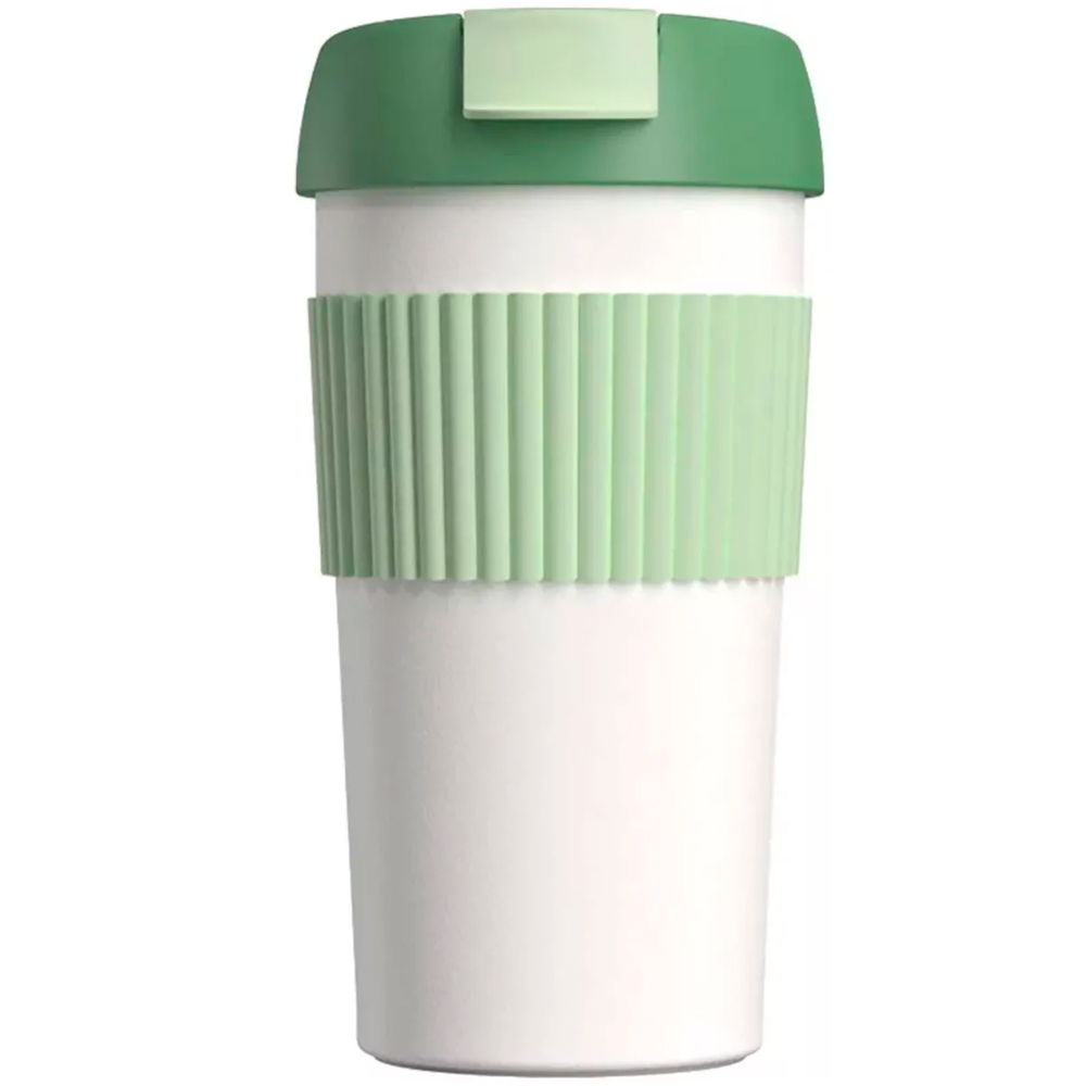 Термокружка Xiaomi Kiss Kiss Fish Rainbow 490ml, зелено-белый