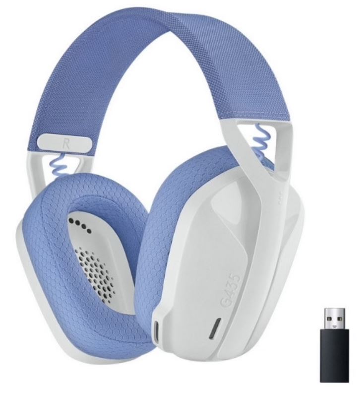 Беспроводные игровые наушники Logitech G435, кремово/сиреневый