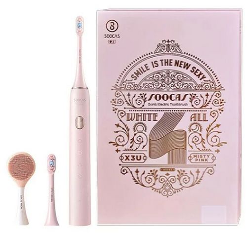 Электрическая зубная щетка Xiaomi Soocas X3U Electric Sonic Toothbrush (подарочная, насадки),розовый
