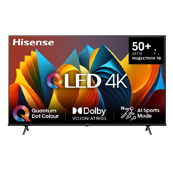 Телевизор 55" Hisense QLED 4K UHD 60Hz 55E7NQ, черный