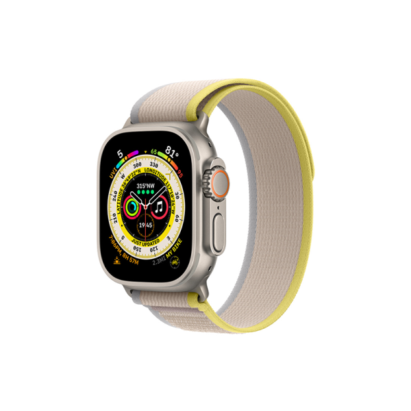 Ремешок для Apple Watch WIWU 42/44/45/49mm Trail Loop, серо-желтый