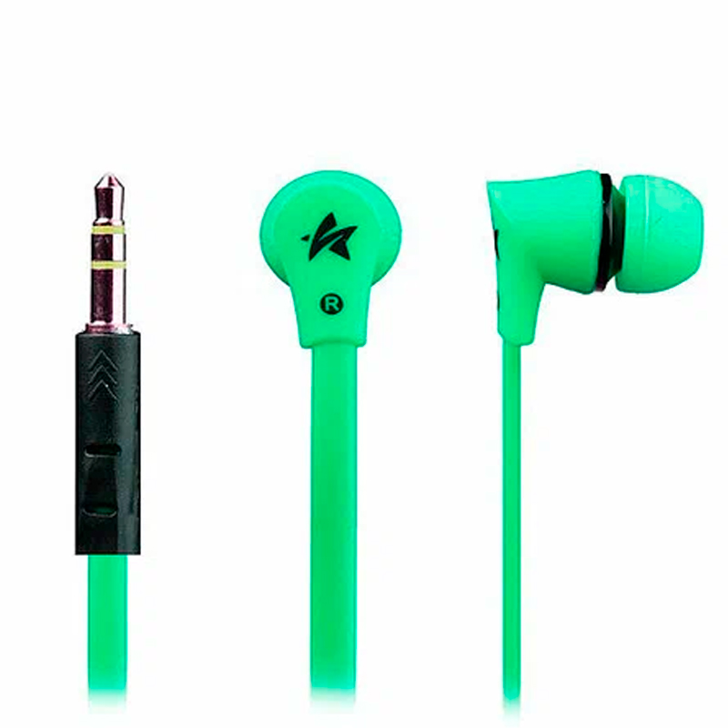 Проводные наушники RockBox HRBX-700, зеленый