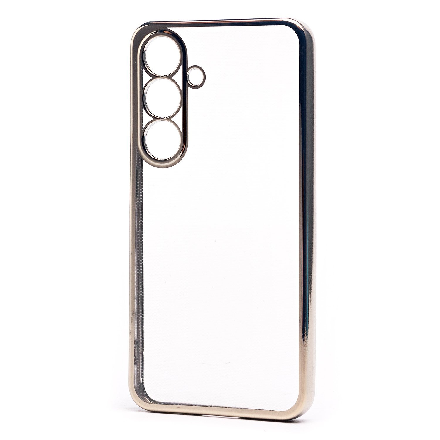 Чехол для Samsung S24+ Active силиконовый, прозрачный, серебро рамка