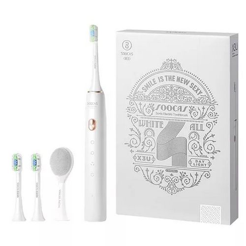 Электрическая зубная щетка Xiaomi Soocas X3U Electric Sonic Toothbrush (подарочная, насадки), белый
