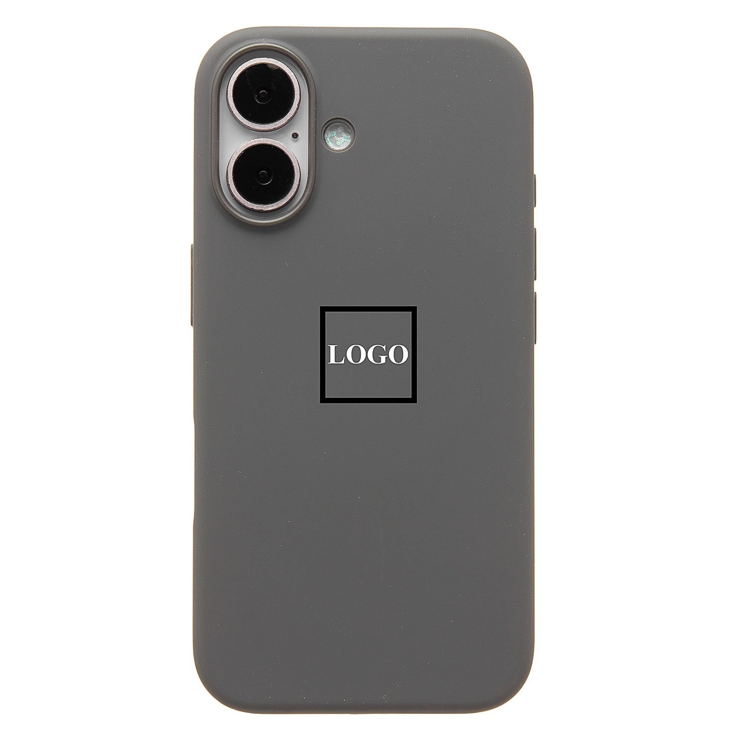 Чехол для iPhone 16 Silicone Case Original Design Full, каменно-серый