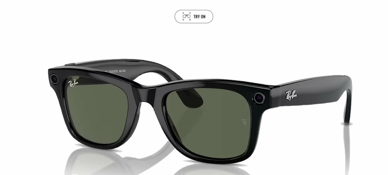 Смарт-очки Ray-Ban Wayfarer Matte Black Transitions Graphite Green L