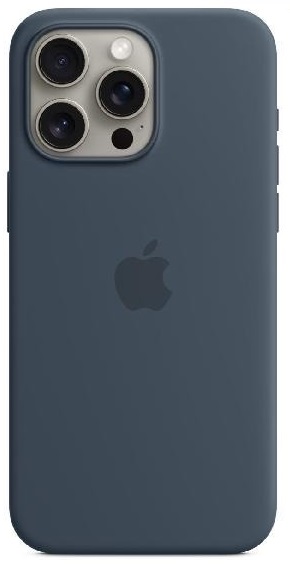 Чехол для iPhone 15 Pro Max Silicone Case with MagSafe (Анимация), Storm Blue