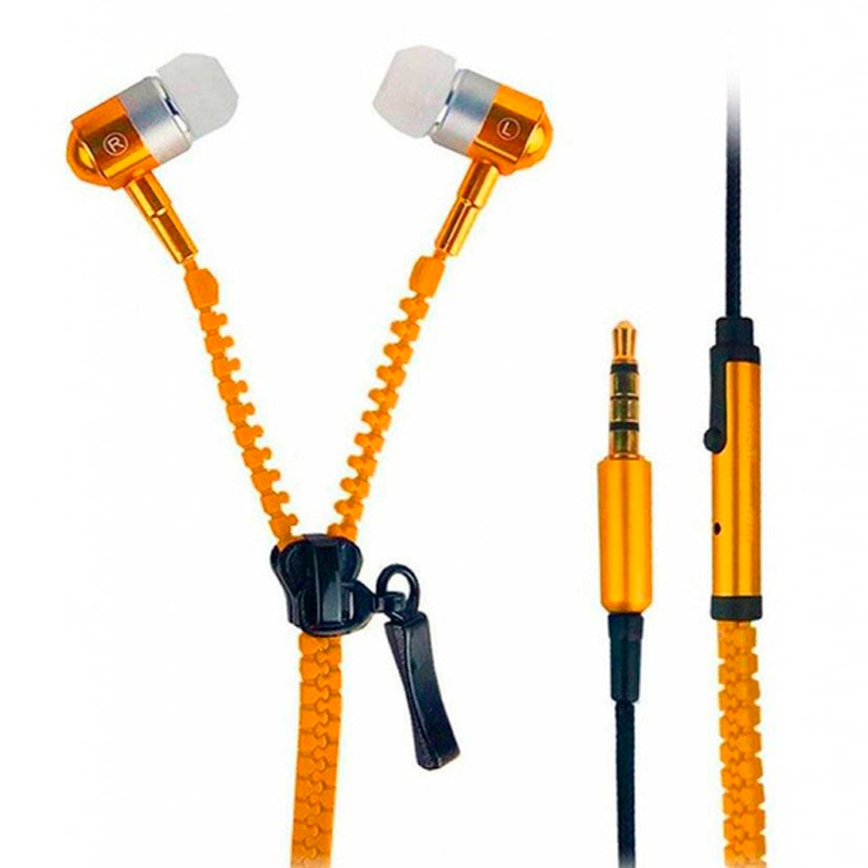 Проводные наушники Zipper, yellow