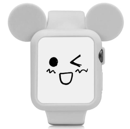Чехол для Apple Watch 38/40mm Mickey Mouse силиконовый, серый