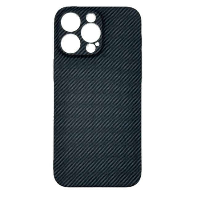Чехол для iPhone 15 Pro Max Luxo Carbon High-Quality Case, черный ver2