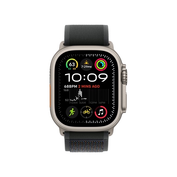 Apple Watch Ultra 2 GPS+Cellular 49mm Natural Titanium Case Black Trail Loop S/M