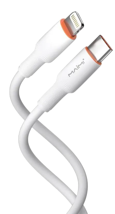 Кабель Maimi Type-C lightning X81 30W Silicone 1m, белый