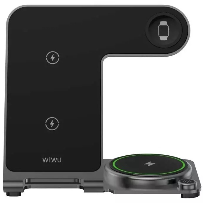 Беспроводное зарядное устройство WiWU W005 Power Air 3 in 1 Wireless Charger 15W, черный