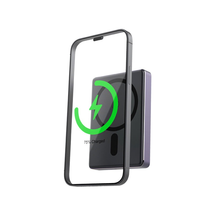 Беспроводное зарядное устройство c аккумулятором MangoTek Magnetic Battery Pro 10000мАч, фиолетовый