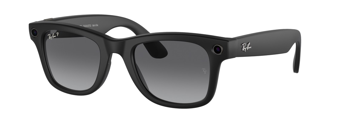 Смарт-очки Ray-Ban Wayfarer Matte Black Polar Gradient Graphite M