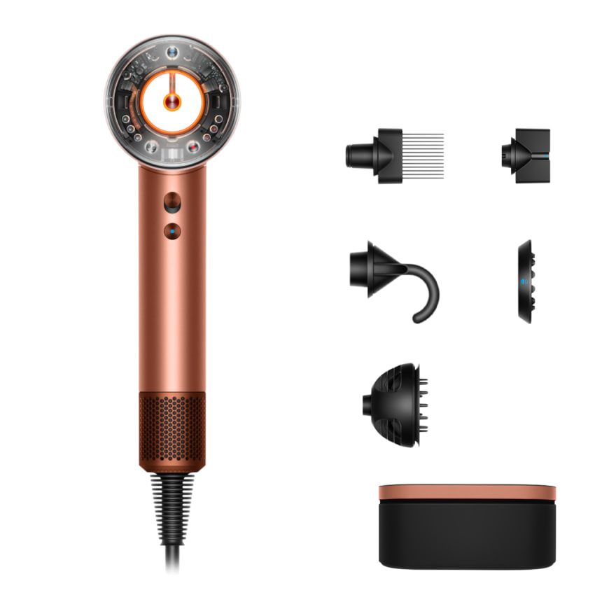 Фен Dyson Supersonic Nural HD16 Curly+Coily Gift Edition, Ceramic Barrel/Amber Silk