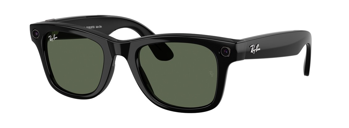 Смарт-очки Ray-Ban Wayfarer (Gen 2) Shiny Black G15 Green M