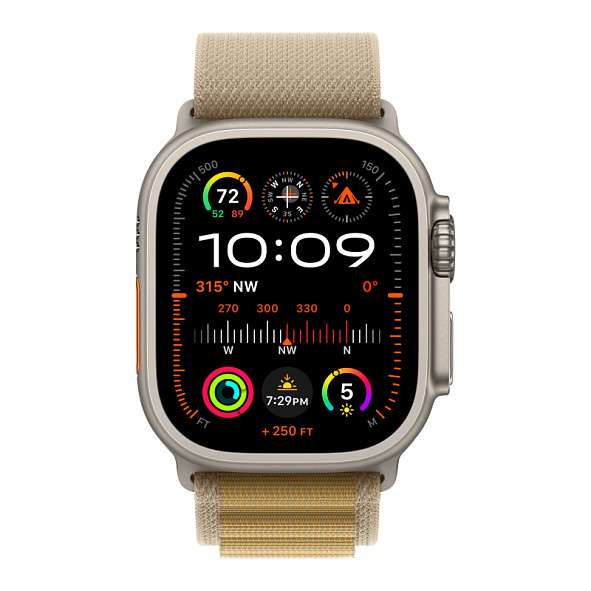 Apple Watch Ultra 2 GPS+Cellular 49mm Natural Titanium Case Tan Alpine Loop M